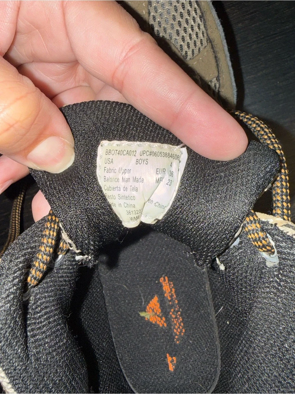Kid’s Tan Hiking Shoes with Black Accents